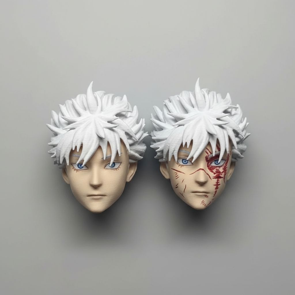 Dual Expression Character Head free 3D printable STL