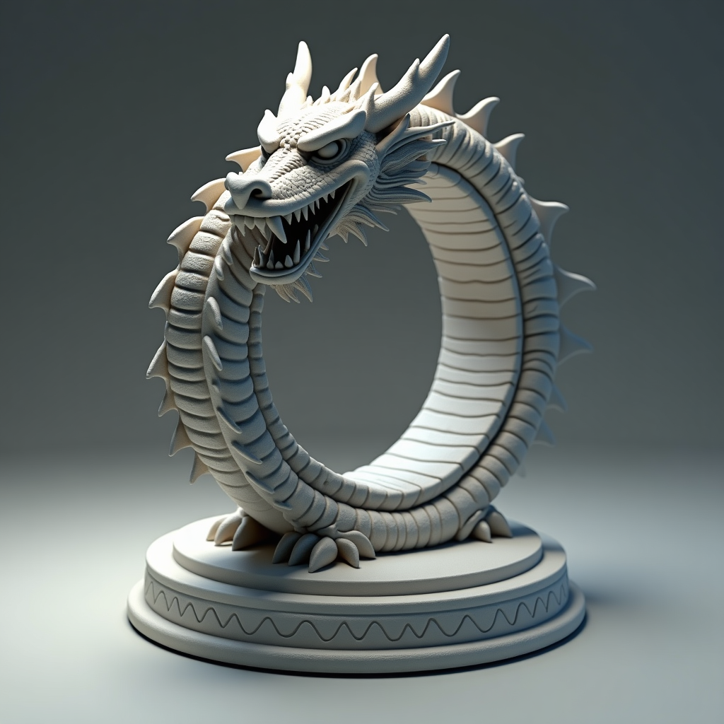 Intricate Dragon Ring free 3D printable STL