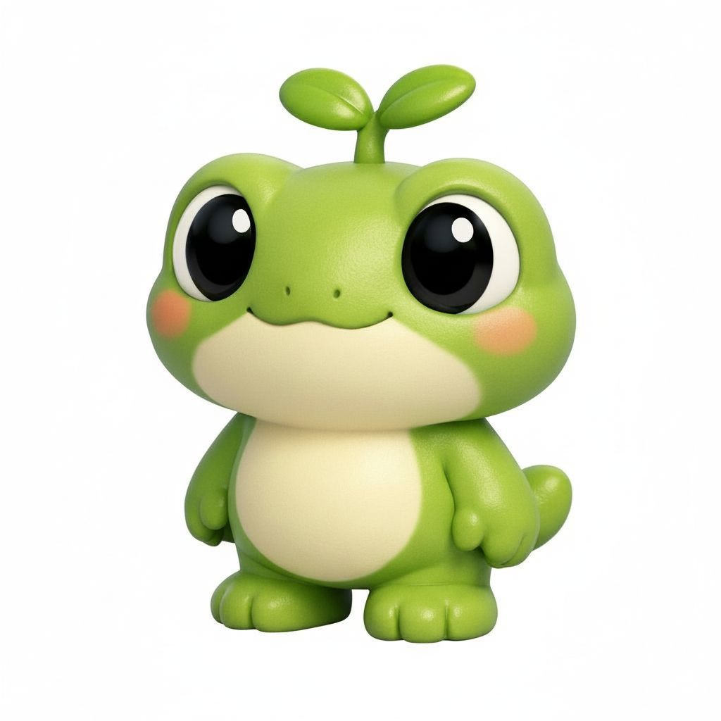 Cute Green Creature free 3D printable STL
