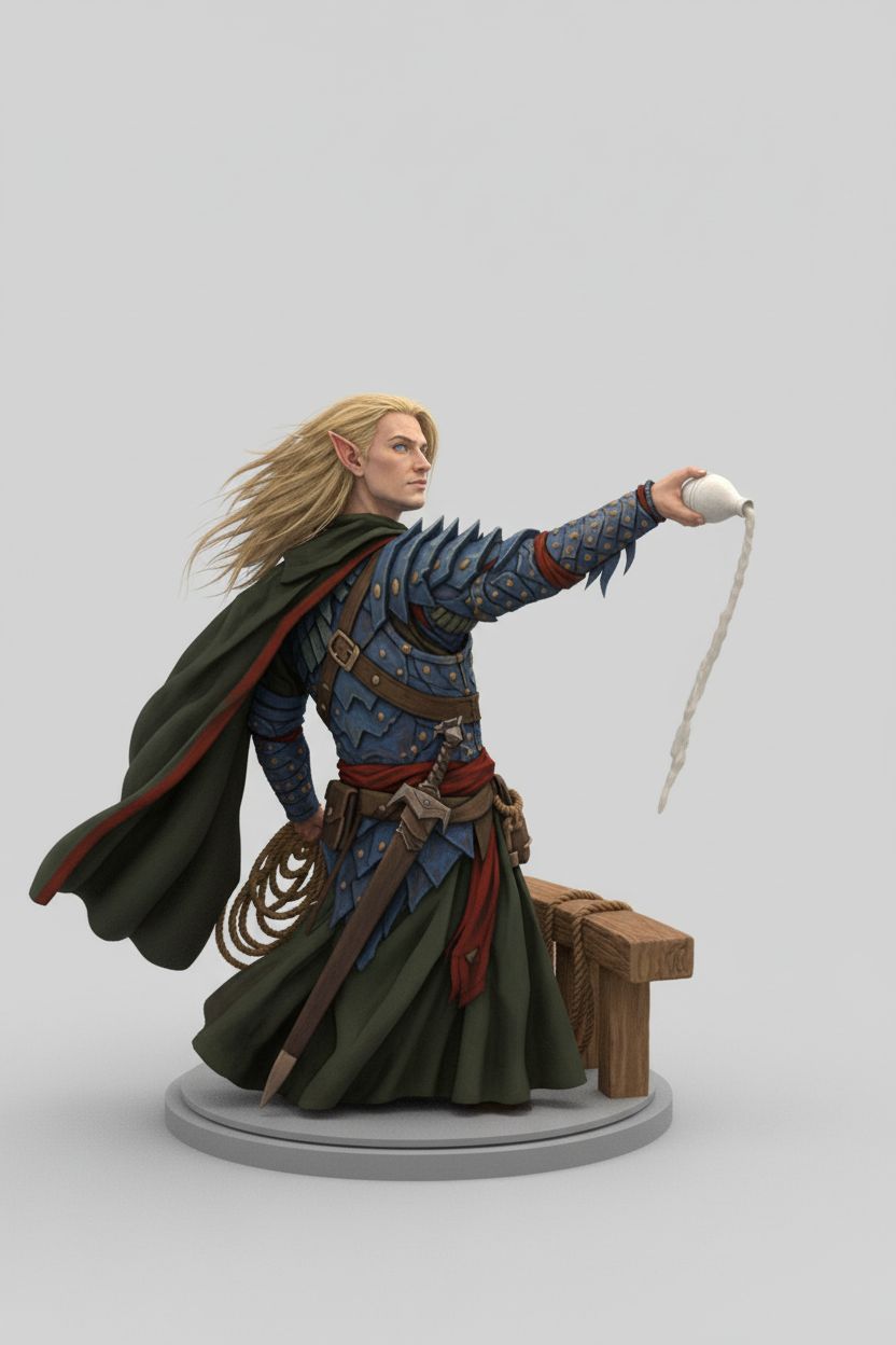 Fantasy Elf Warrior free 3D printable STL