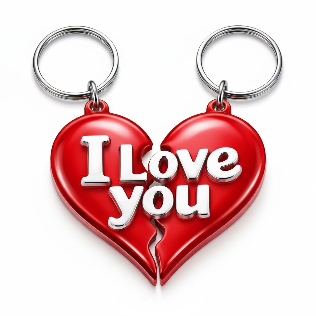 Heart Keychain Design free 3D printable STL
