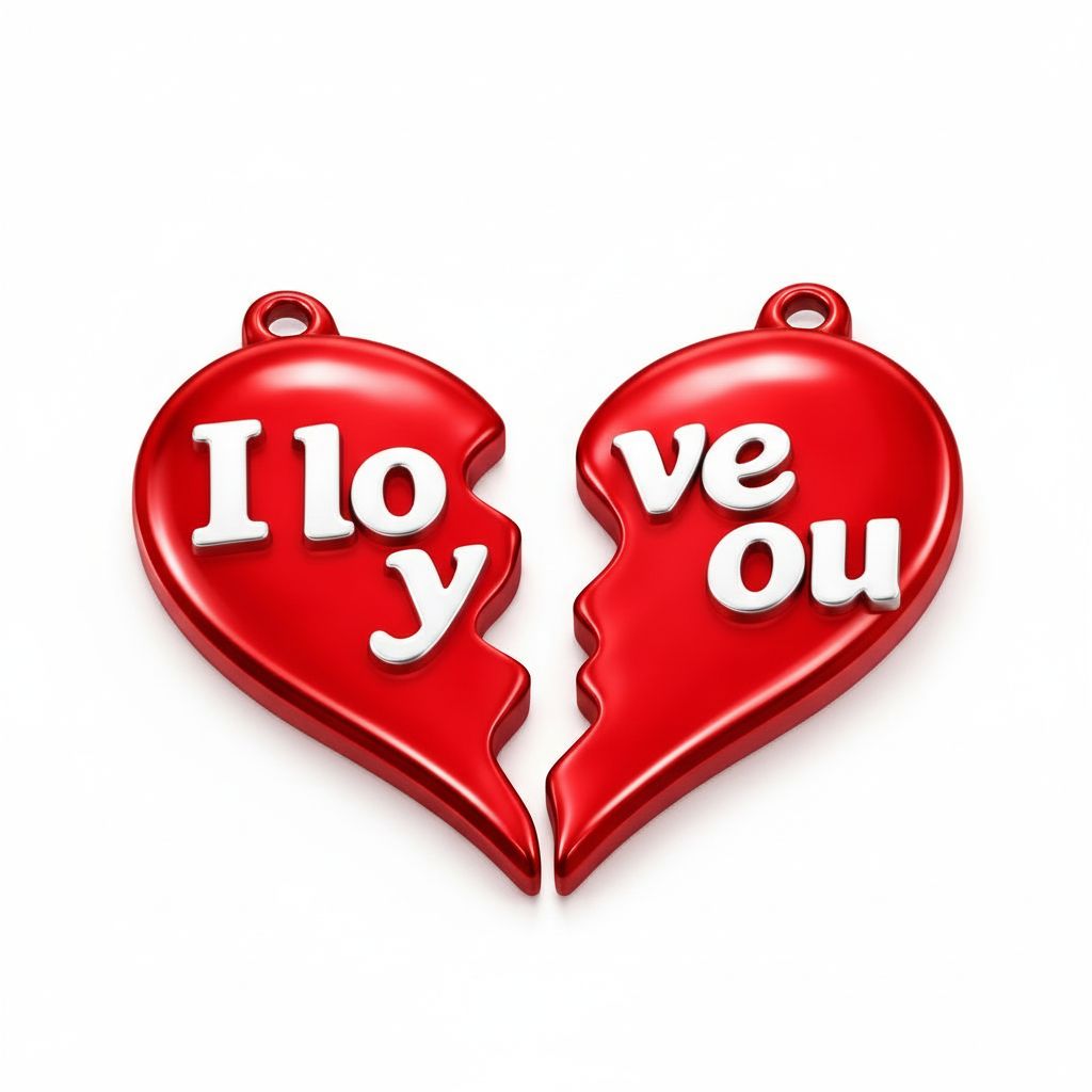 Broken Heart Pendant free 3D printable STL
