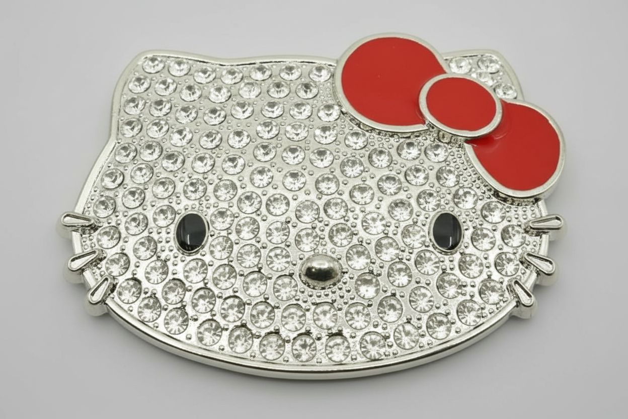 Sparkling Hello Kitty Brooch free 3D printable STL