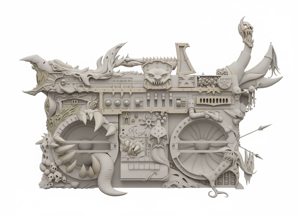 Fantasy Boombox Design free 3D printable STL
