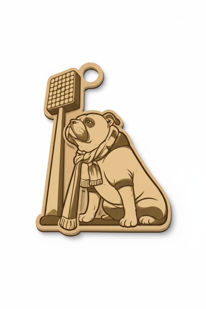 Stylish Pug Pendant free 3D printable STL