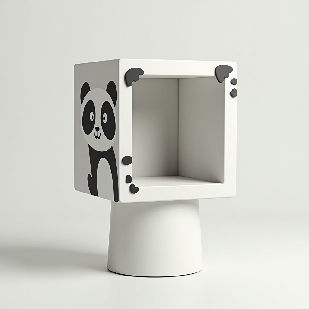 Panda Themed Cube Shelf free 3D printable STL