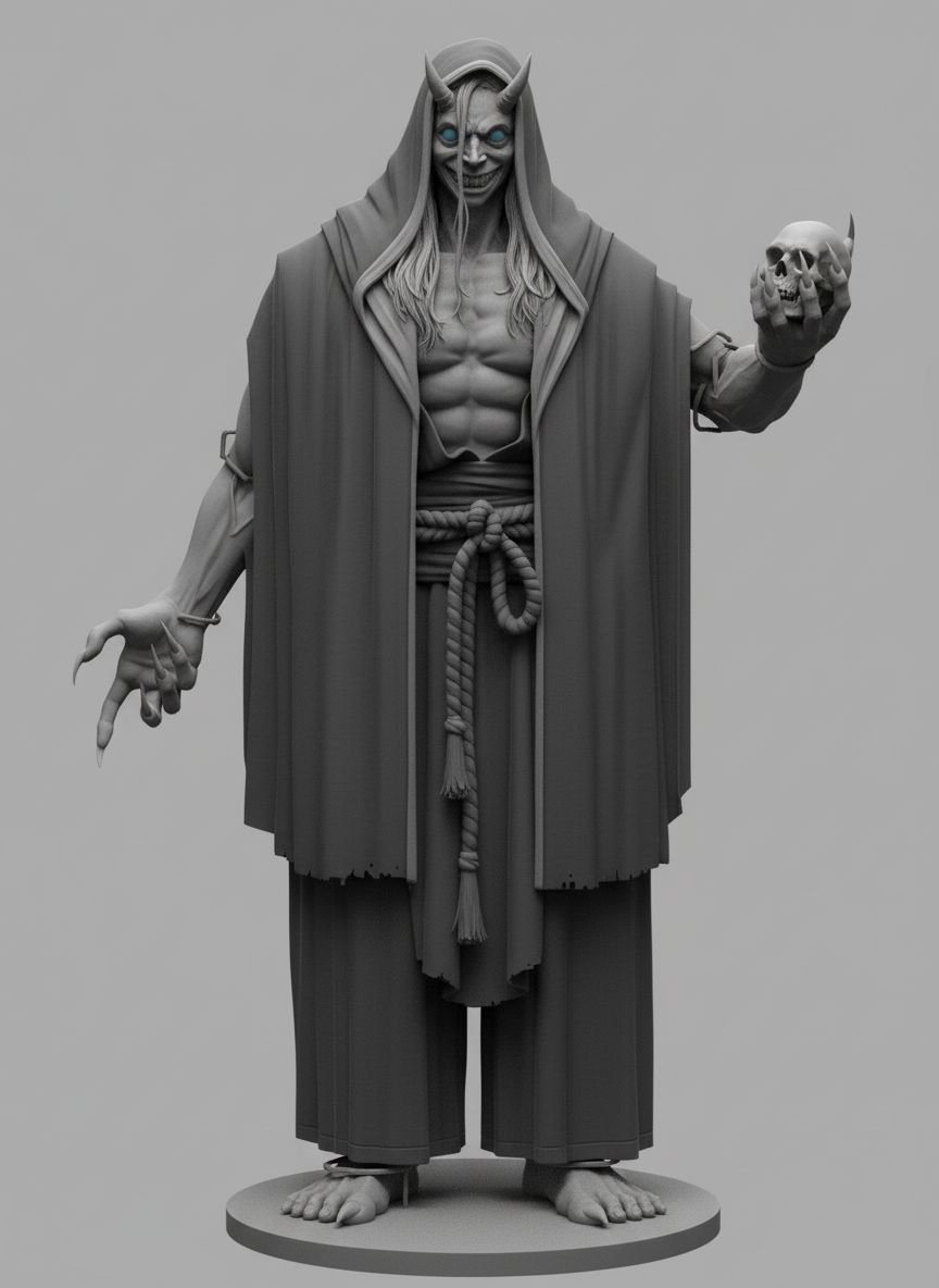 Mysterious Fantasy Figure free 3D printable STL