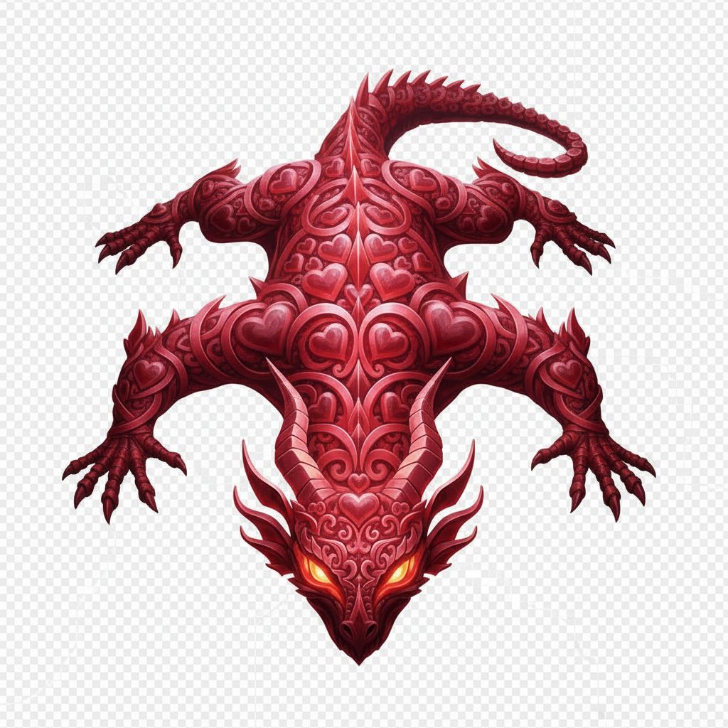 Intricate Heart Dragon free 3D printable STL