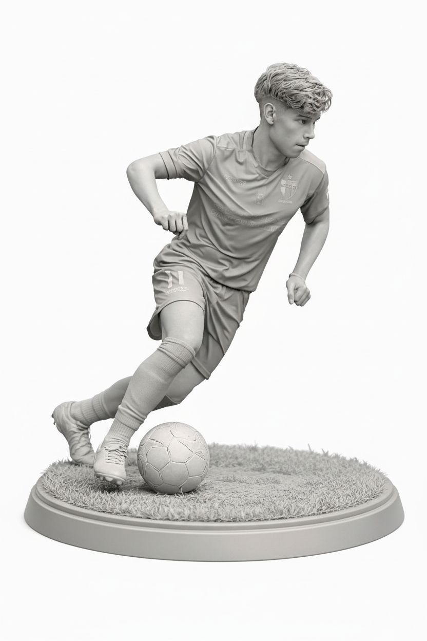 Dynamic Soccer Player free 3D printable STL