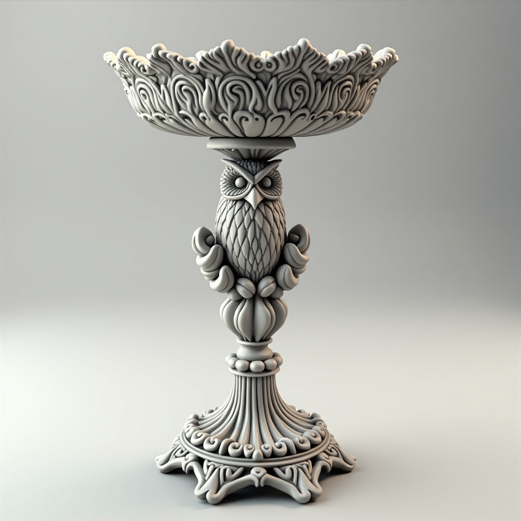 Ornate Owl Cup Stand free 3D printable STL
