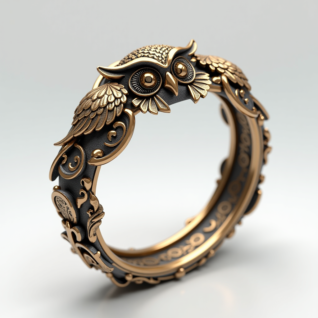 Elegant Owl Bracelet free 3D printable STL