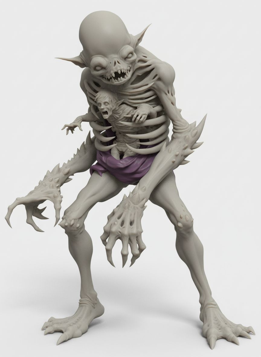 Gruesome Fantasy Creature free 3D printable STL