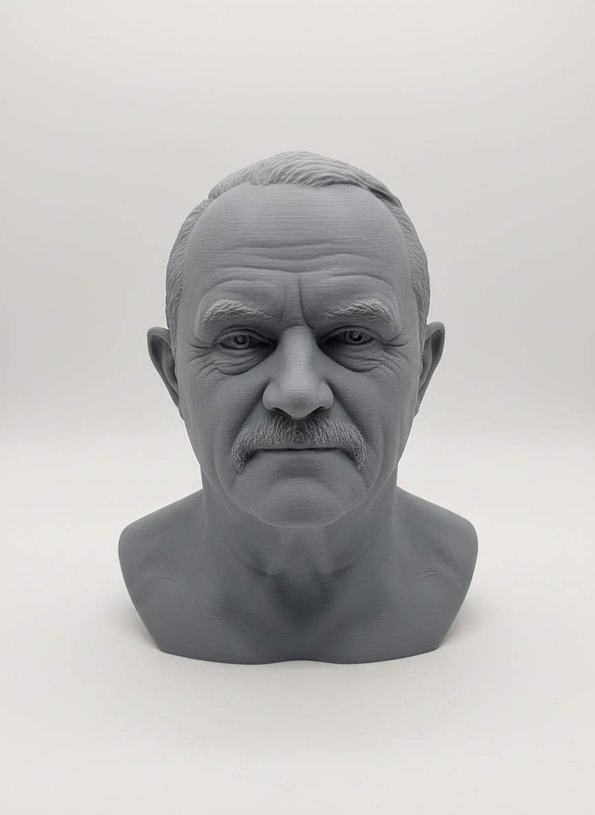 Realistic Male Bust Sculpture free 3D printable STL