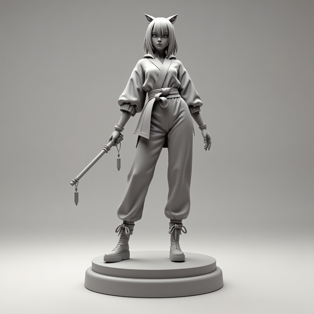Anime Duck Warrior free 3D printable STL
