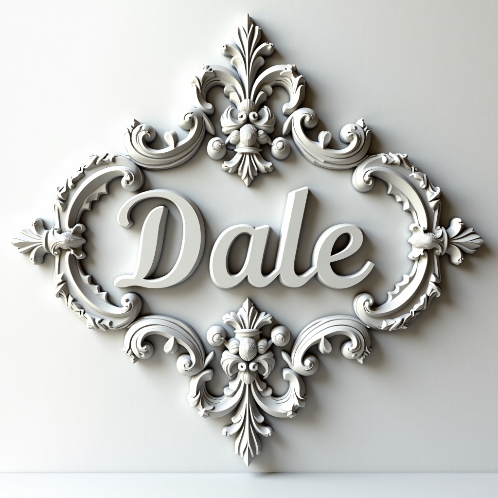 Ornate Baroque Applique free 3D printable STL