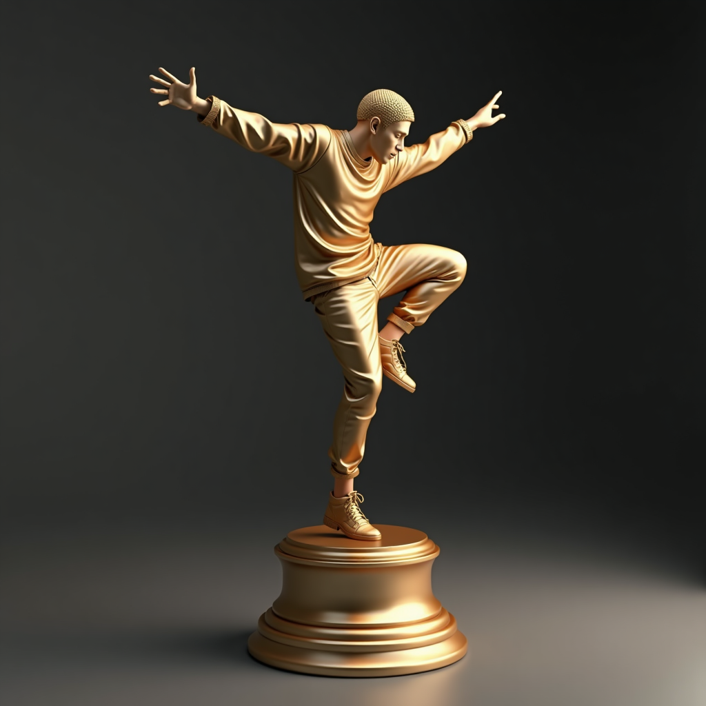Breakdancer Award Statuette free 3D printable STL