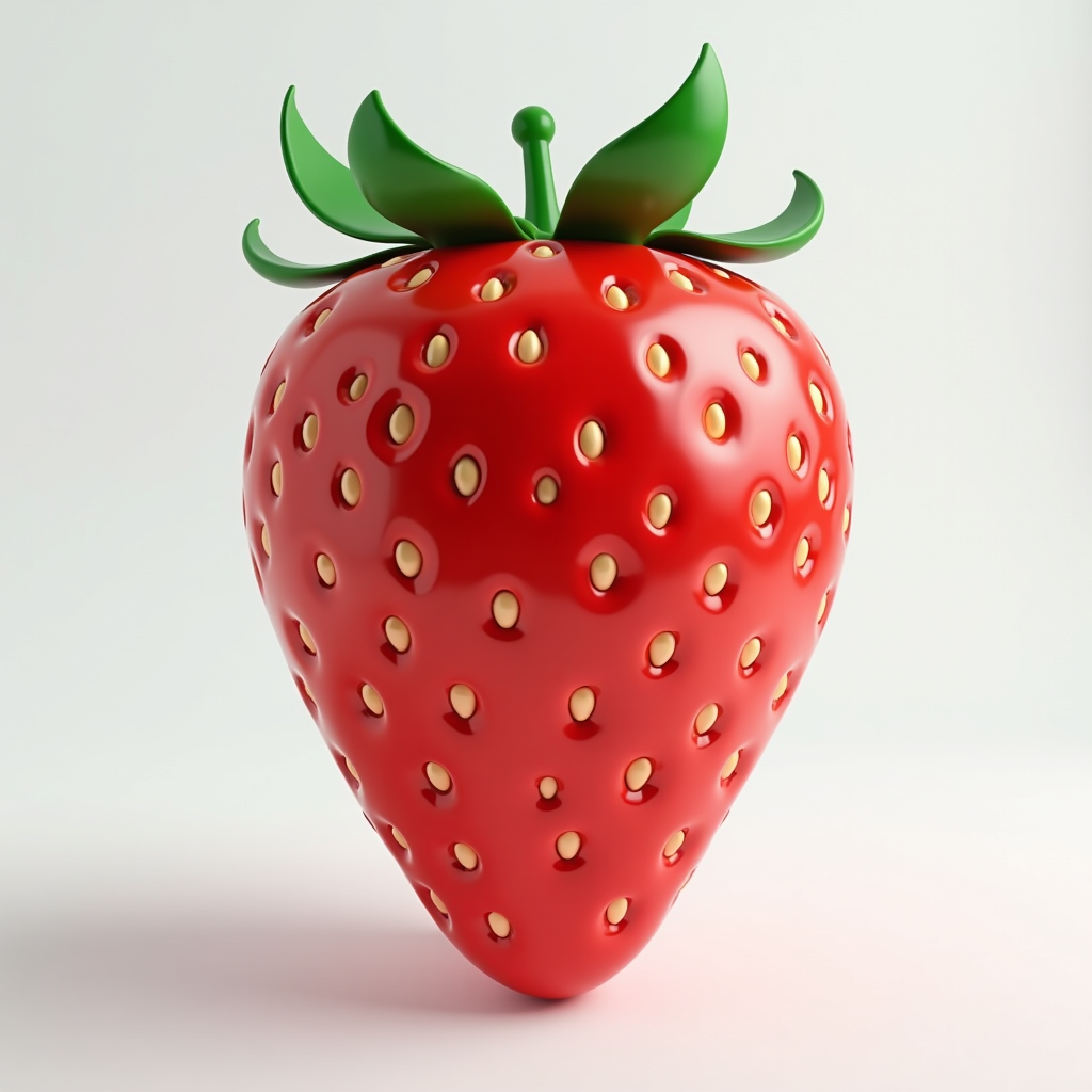Vibrant 3D Strawberry free 3D printable STL