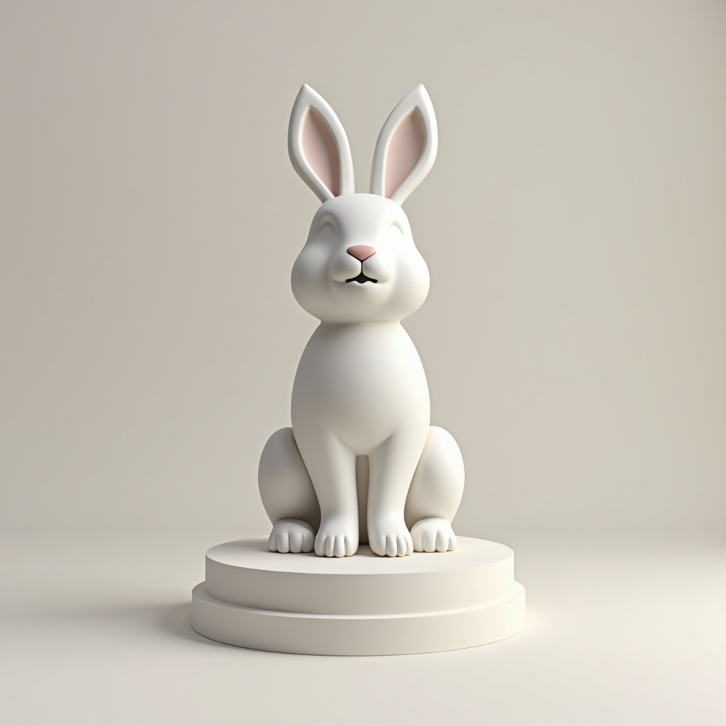 Simple Easter Bunny Silhouette free 3D printable STL